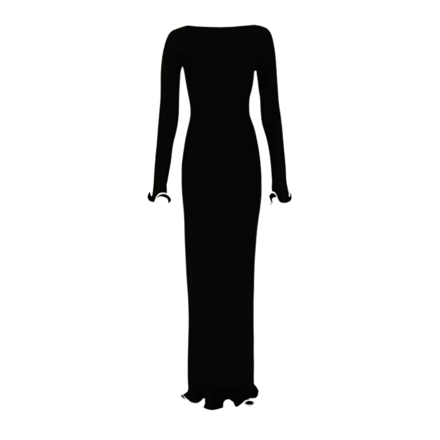 Oralda Langarm Maxikleid – Elegantes, figurbetontes Kleid mit langem Arm und schickem Design, ideal für besondere Anlässe und festliche Events.